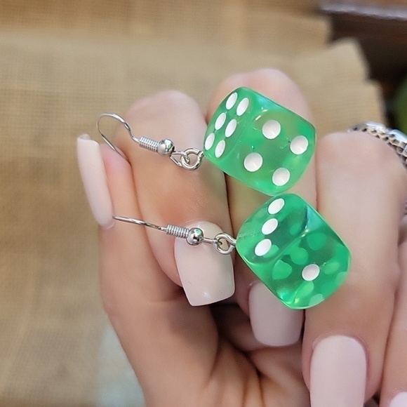 Dice Drop Earrings - Picture 5 of 6